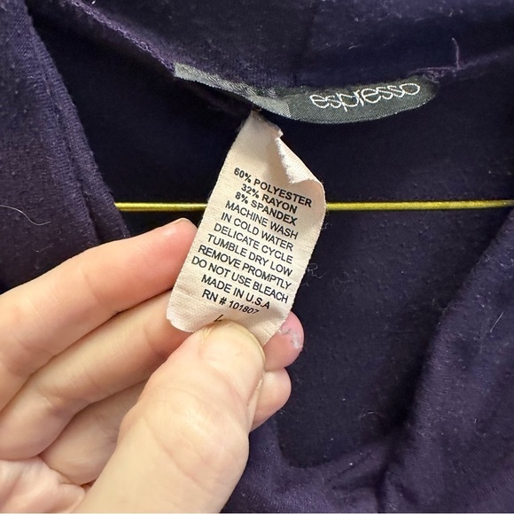 Espresso Purple Tunic Top Size Large - Picture 5 of 8